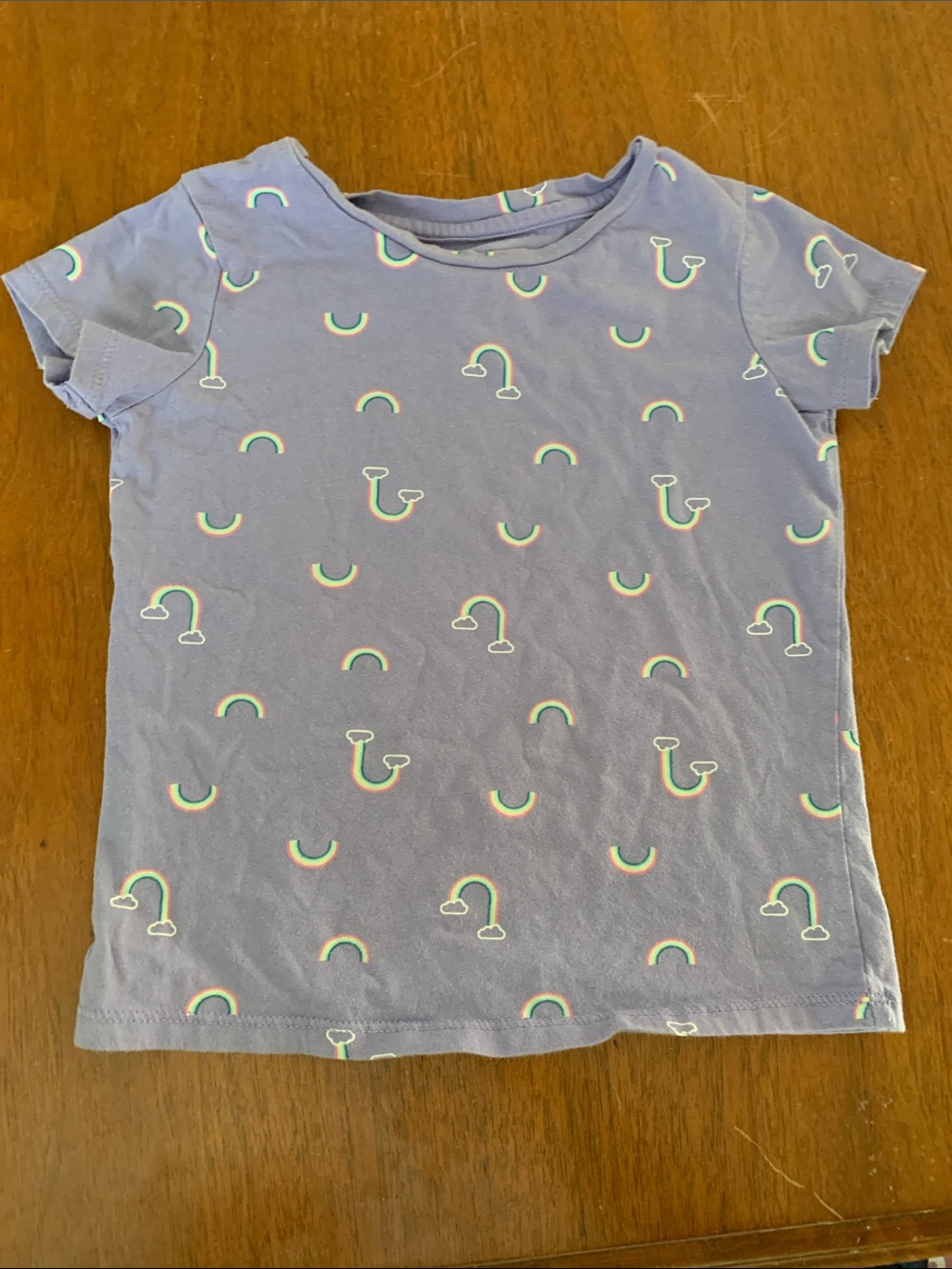 🍓3/$10 George Lavender Short Sleeve Tee with Tiny Rainbows
